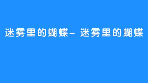 迷雾里的蝴蝶
