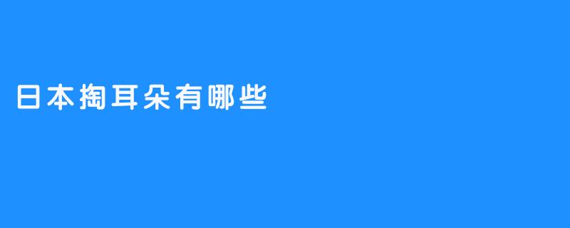 探秘日本掏耳朵文化：从传统技艺到现代享受
